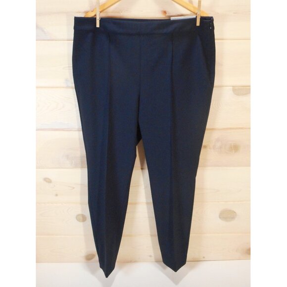NWT Talbots Women's Size 16 High Waist Skinny Ankle Pants Navy Blue Career - Picture 1 of 10